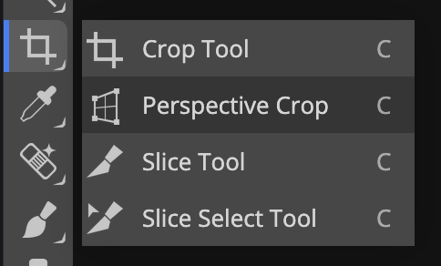 Perspective crop tool